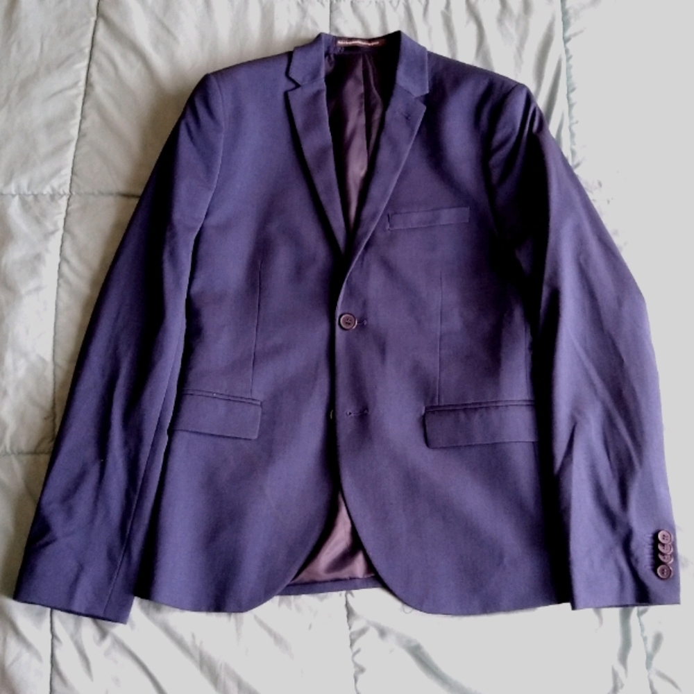 H&M Blue Skinny Fit Blazer (36R)